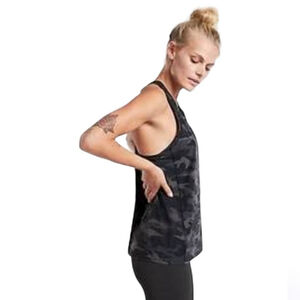 Athleta Sleeveless Relaxed Camo Train Tank women's sz L Racer Back